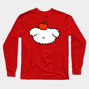 Apple Fluffy Dog Head Long Sleeve T-Shirt